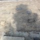 釜段天神神社　再建工事中　礎石